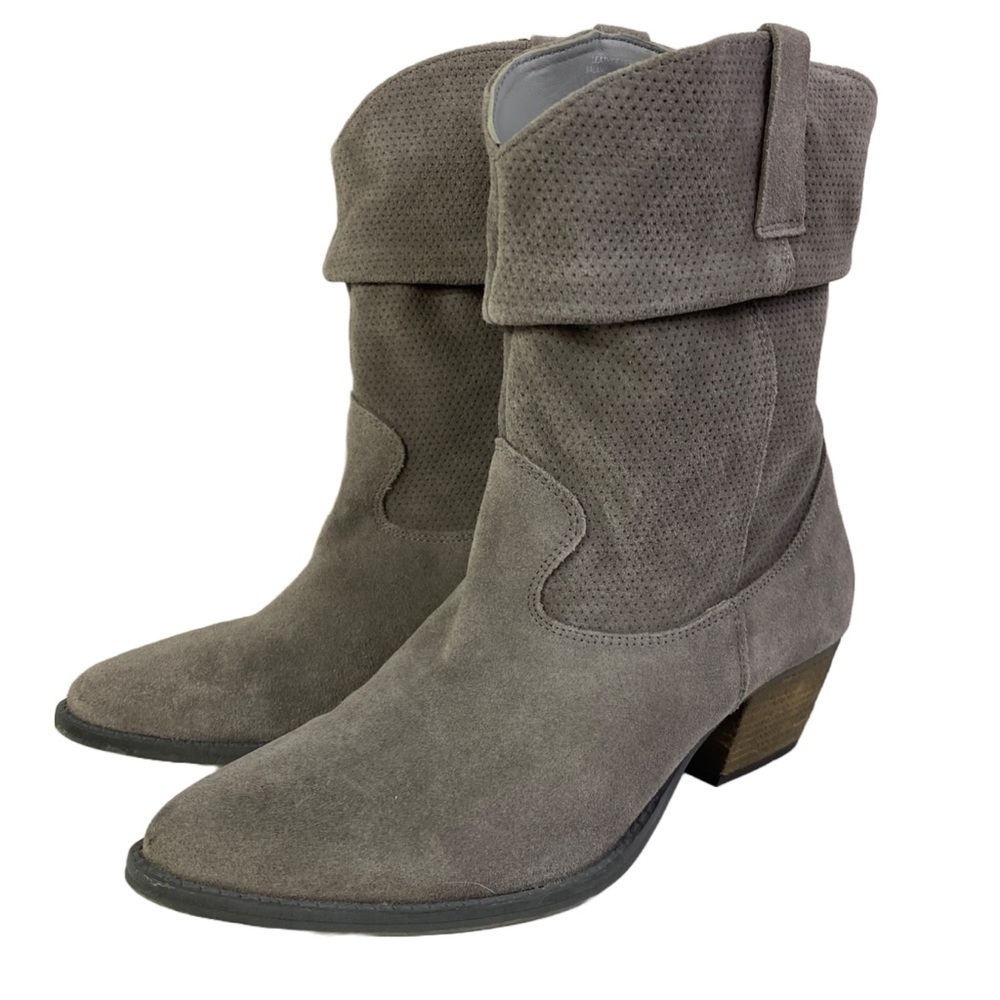 Charles by David Charles Women's 9.5 Zulu Light Gray Western Heeled Boots